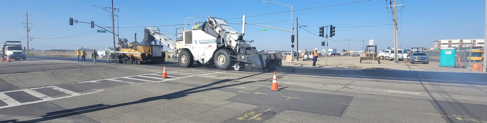 Airport Way Construction Banner