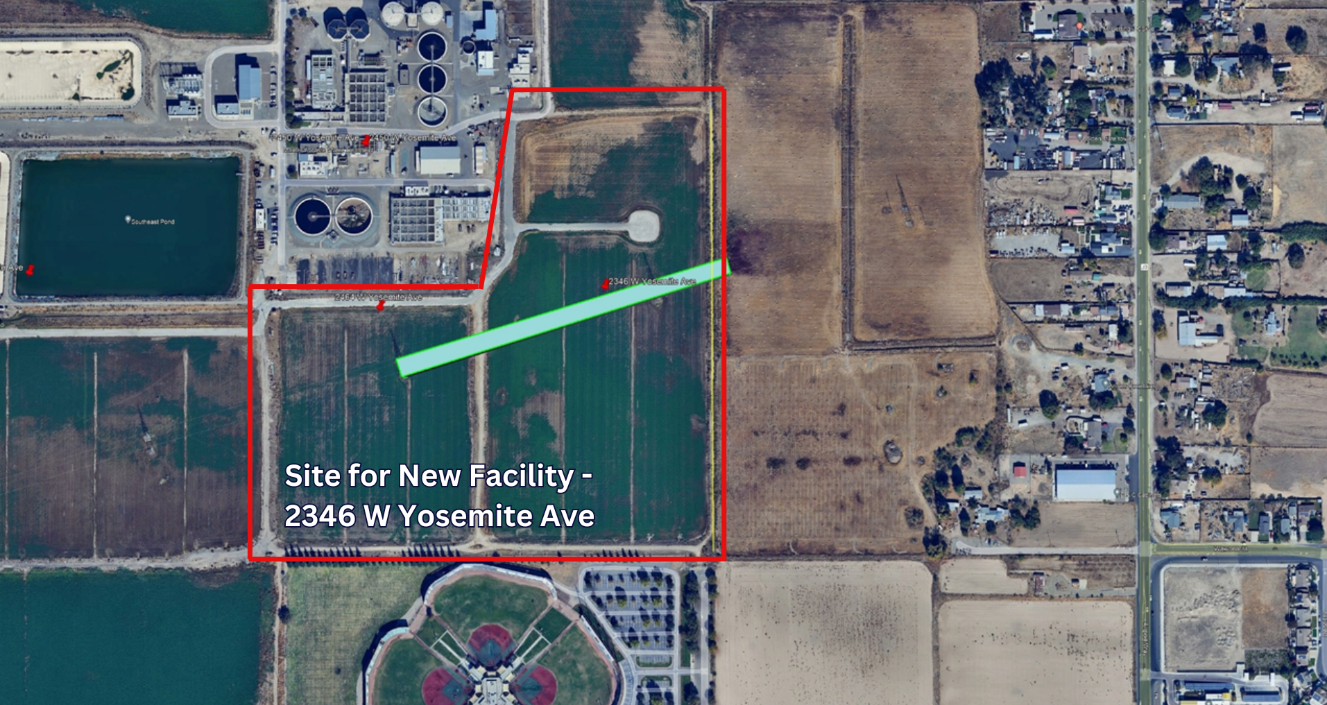 new facility site satellite image