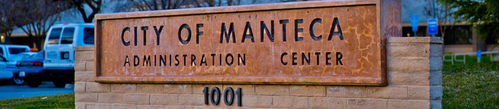 Manteca Administration Center Sign Banner